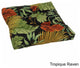 19" Squared Spun Polyester Tufted Dining Chair Cushion, Tropique Raven