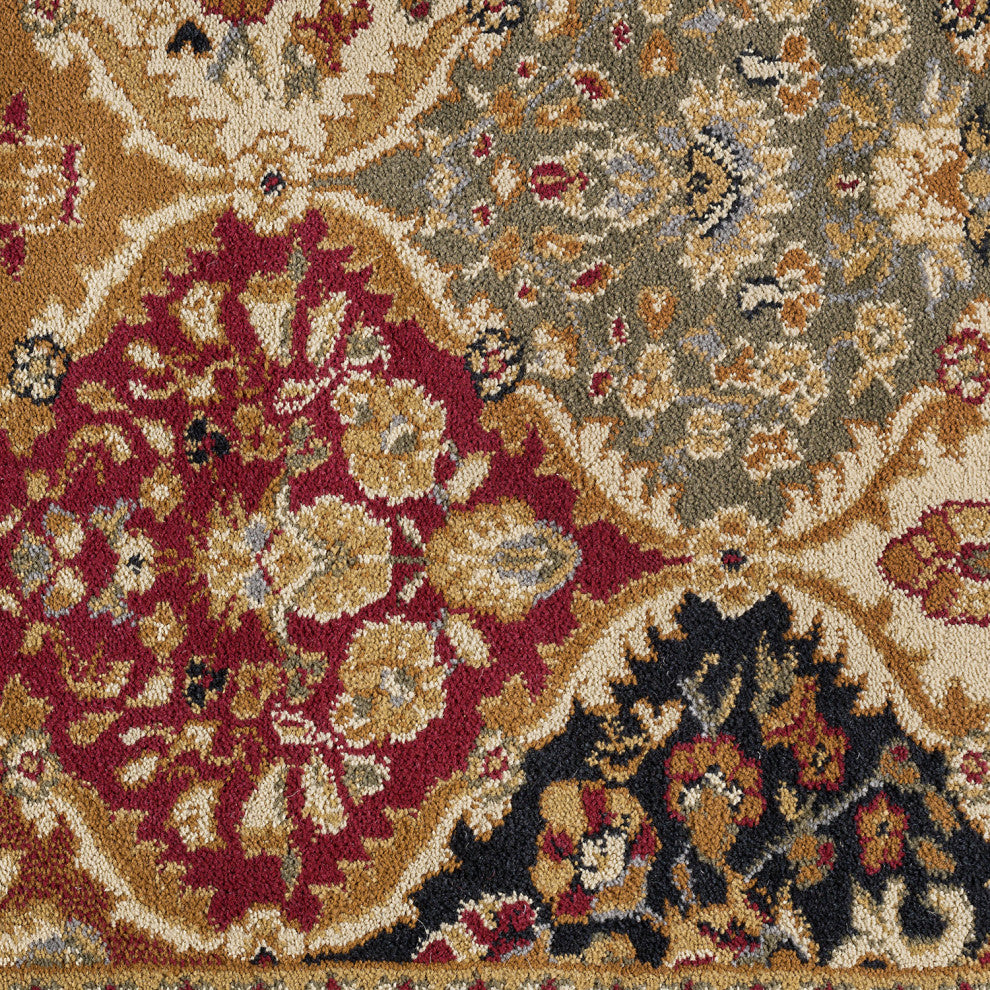 Princeton Traditional Oriental Red Rectangle Area Rug, 5' x 7'