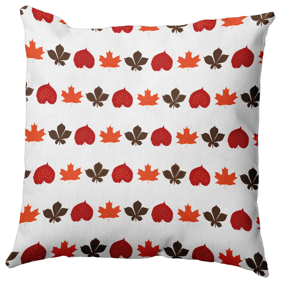 Leaf Stripe Accent Pillow, Dragon, 20"x20"