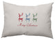 Merry Christmas Reindeer Decorative Throw Pillow, Multi-Green, 14"x20"