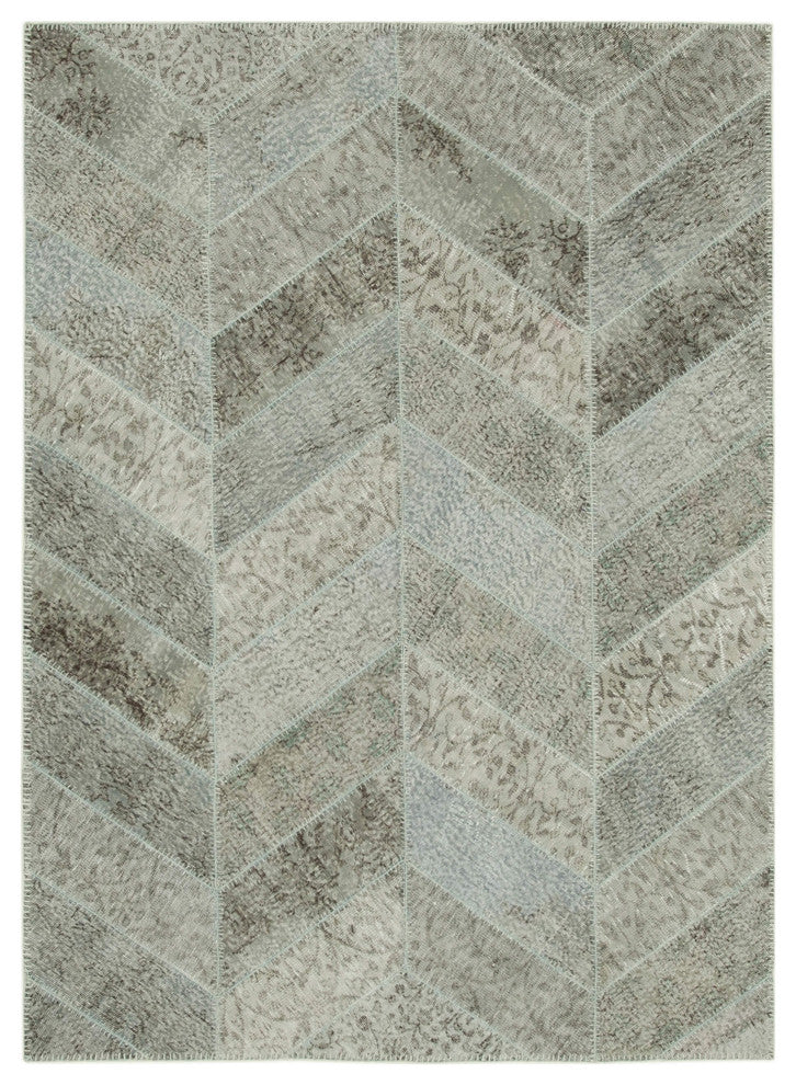 Rug N Carpet - Hand-Knotted Anatolian 6' 3" x 8' 7" Rustic Patchwork Area Rug