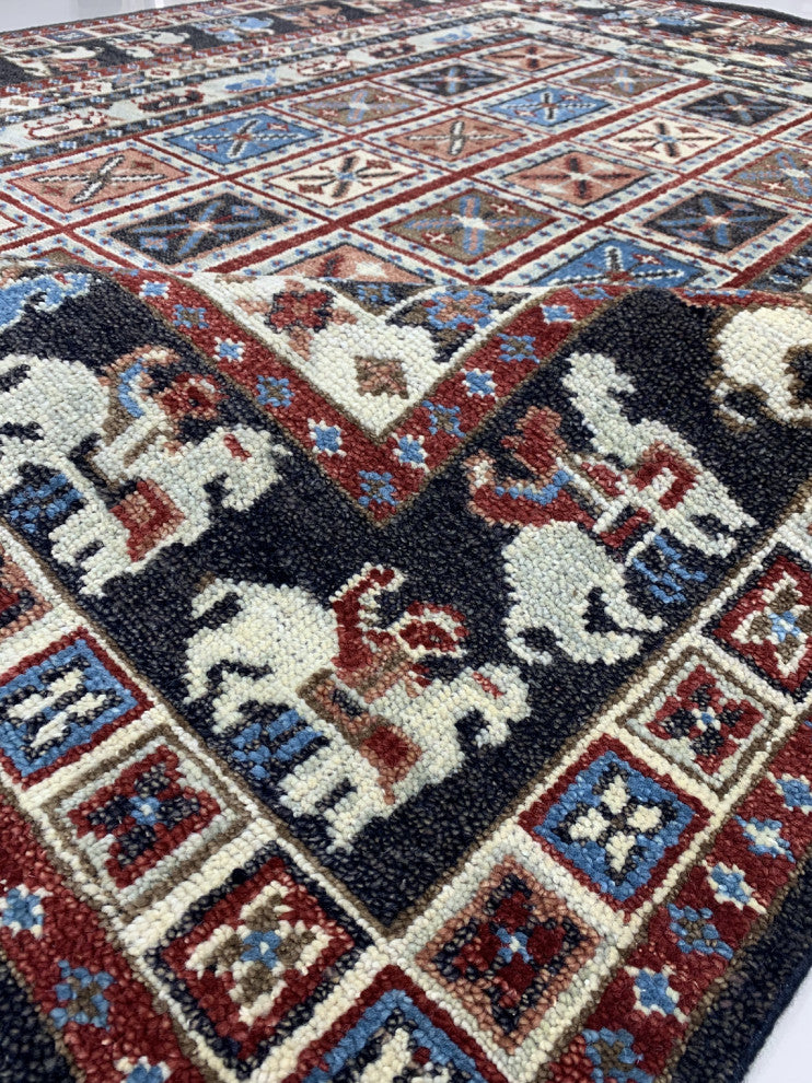 C.Brown Traditional Classic Serapi Area Rug