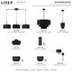 Bainbridge 3-Light Black Large Linear Chandelier