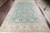 Persian Style Handmade Traditional Nain Oriental Area Rug, Green, 26'0"X16'1"