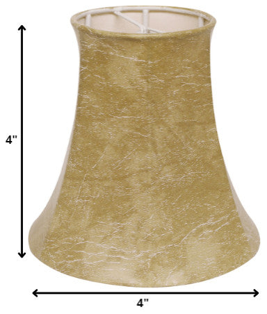 4" Parchment Set of 6 Slanted Faux Chandelier Lampshades