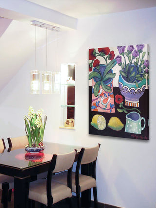 "Happy Still Life With Lemon" Painting Print on Wrapped Canvas
