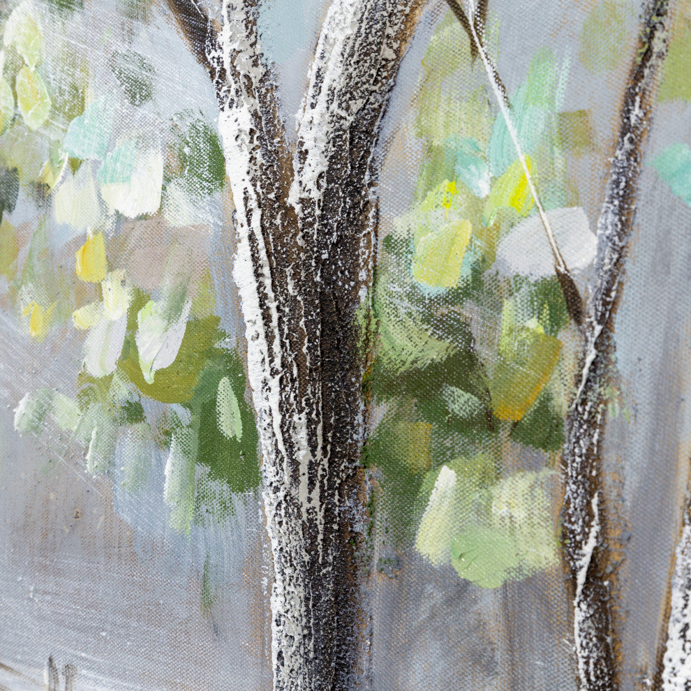 'Lighted Path II', 47"x32" Wall Art on Canvas, Hand Painted With 3D Accents