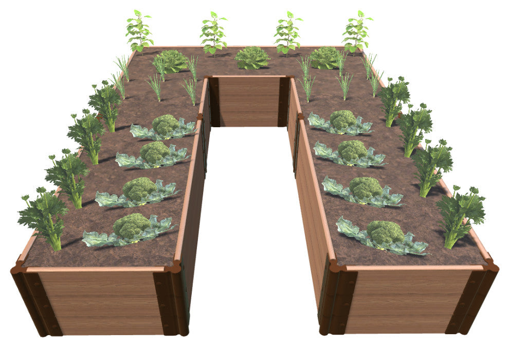 Classic Sienna Walk-In Cumberland 6'x8'x16.5" Raised Garden Bed, 1" Profile