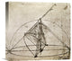 "Measuring Instruments" Stretched Canvas Giclee by Leonardo Da Vinci, 16"x15"
