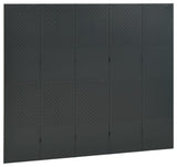 vidaXL Room Divider 5 Panel Freestanding Folding Privacy Screen Anthracite Steel