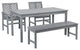 Vincent 4-Piece Chevron Outdoor Patio Dining Set - Grey Wash