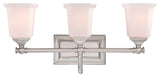 Quoizel NL8603BN Three Light Bath Fixture Nicholas Brushed Nickel