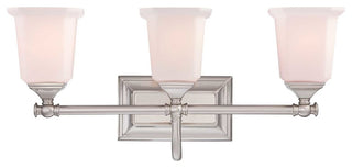 Quoizel NL8603BN Three Light Bath Fixture Nicholas Brushed Nickel