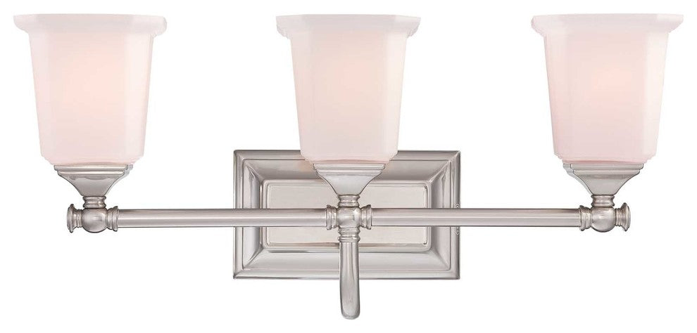 Quoizel NL8603BN Three Light Bath Fixture Nicholas Brushed Nickel