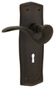 Prairie Plate With Keyhole Manor Lever, Oil-Rubbed Bronze, Double Dummy, Non