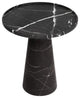 Natural Stone Mushroom Design Toros Black Side/End Table (H)21" (D)15"