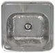 Decorative Square Drop-In Entertainment/Prep Sink With A Hammered Texture Bowl
