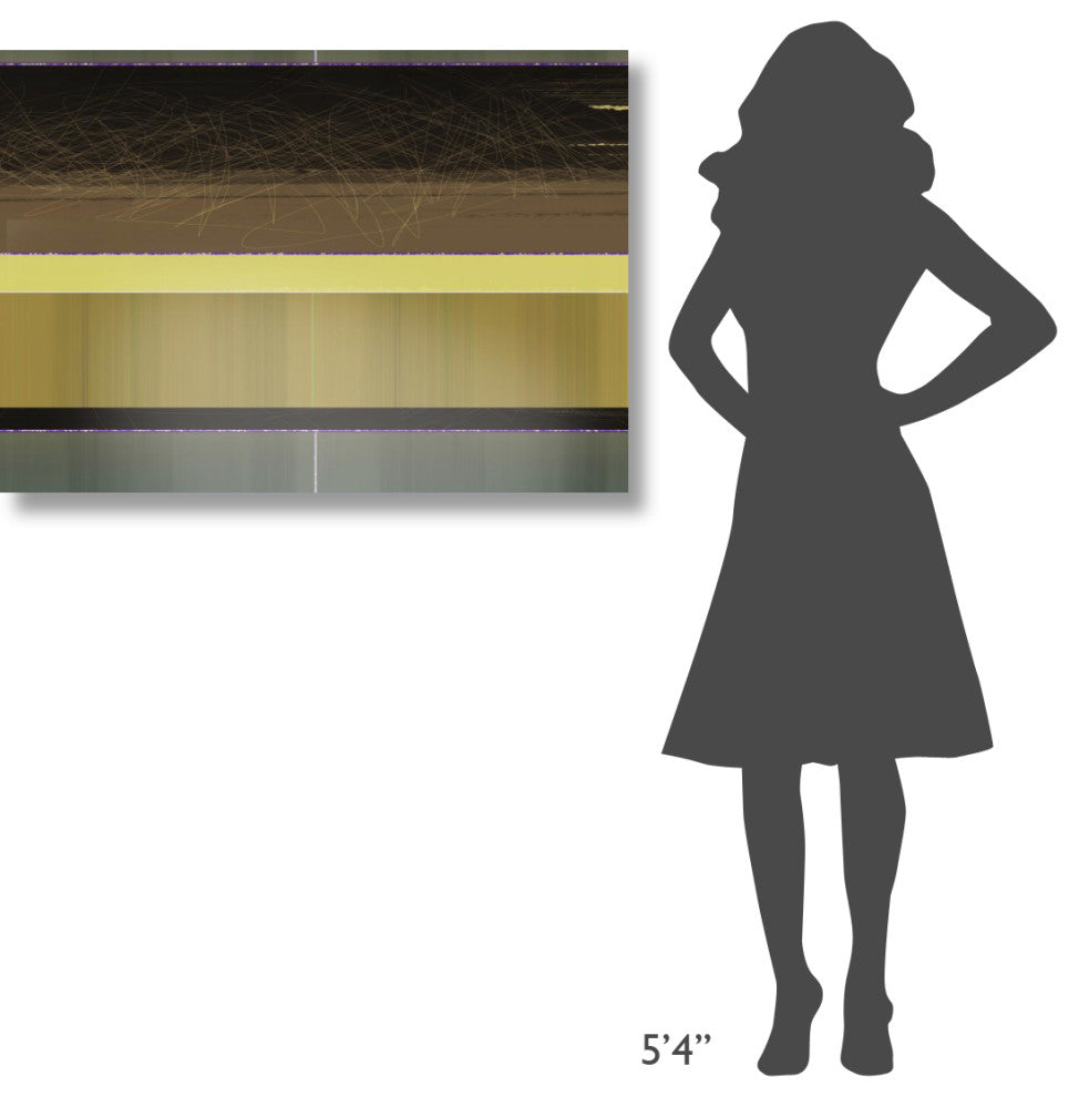 "Abstract Yellow And Brown Parallels" Fine Art Print