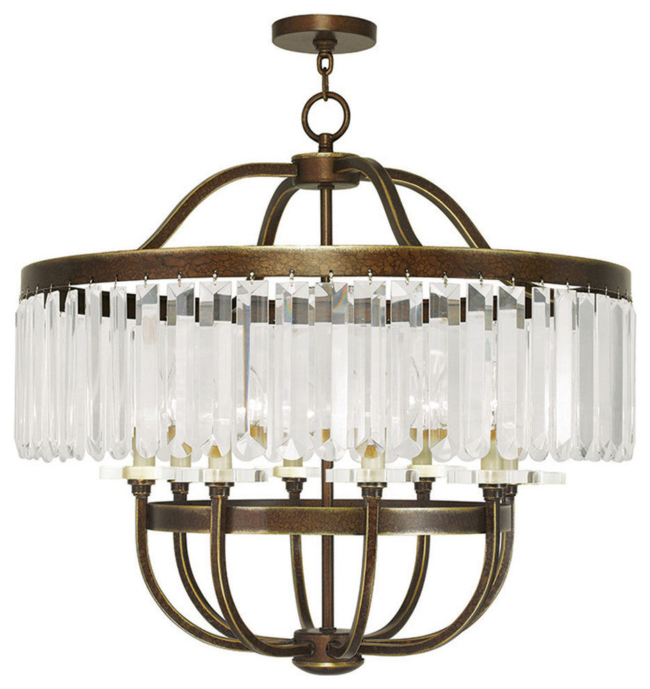 Ashton Chandelier, Hand-Painted Palatial Bronze