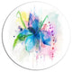 Iris Watercolor Illustration Art, Animal Disc Metal Wall Art, 11"