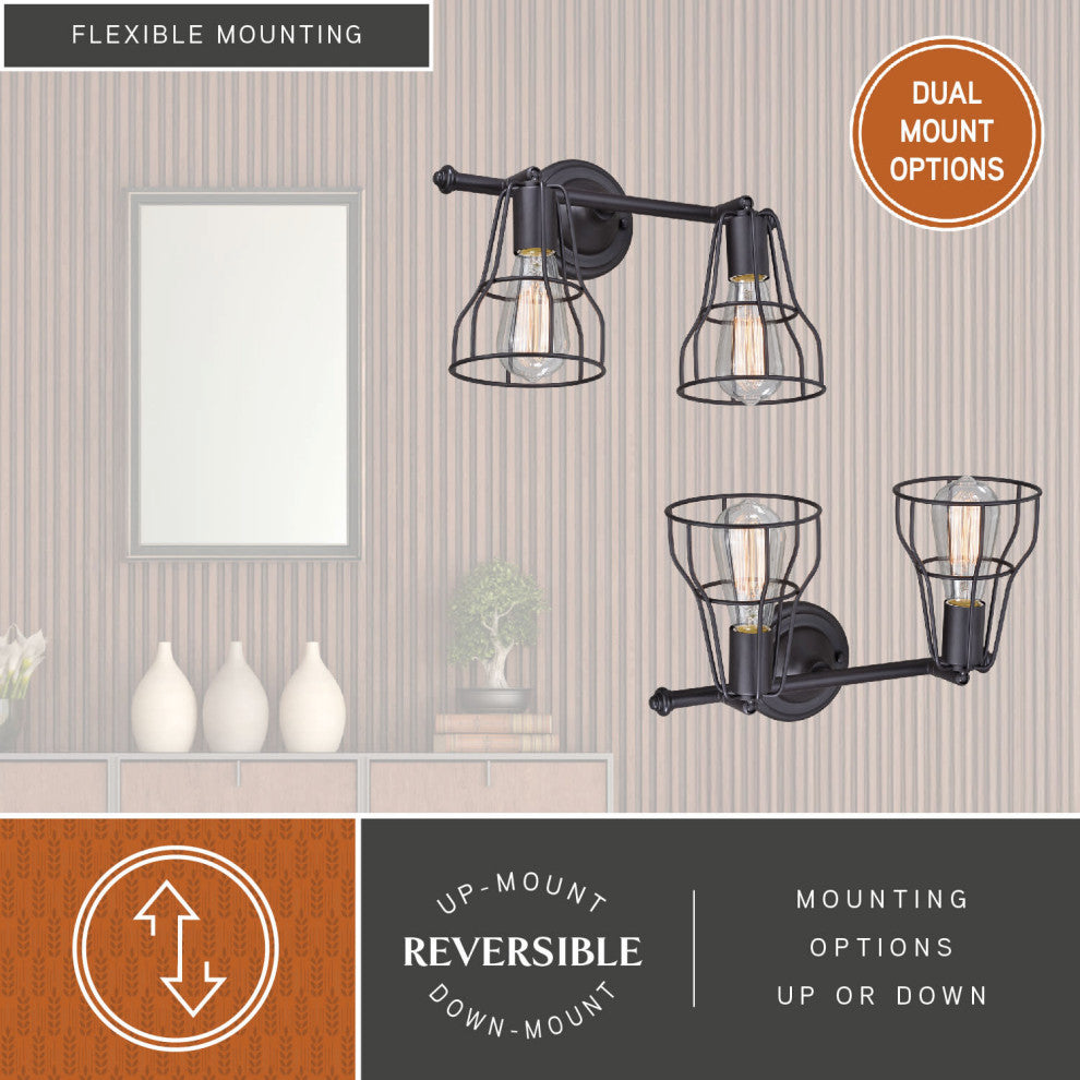 Clybourn 2-Light Adjustable Vanity Oil Rubbed Bronze