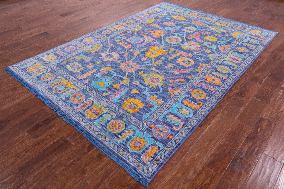 Turkish Oushak Hand-Knotted Wool Rug 6' 2" X 8' 10" - Q15666