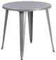 30'''' Round Silver Metal Indoor-Outdoor Table