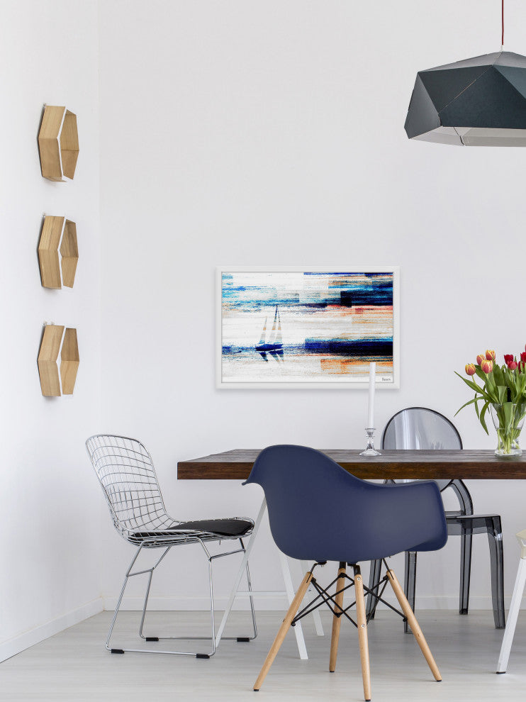 "Aegean Sea" Framed Painting Print, 18"x12"