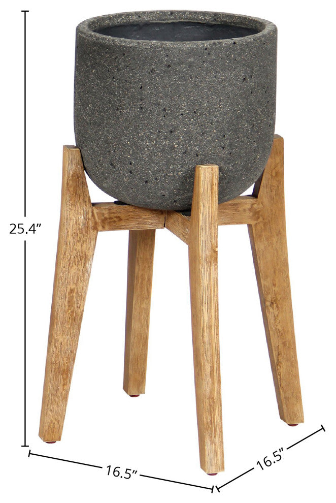 Patio 17" Wide Round Standing Pot