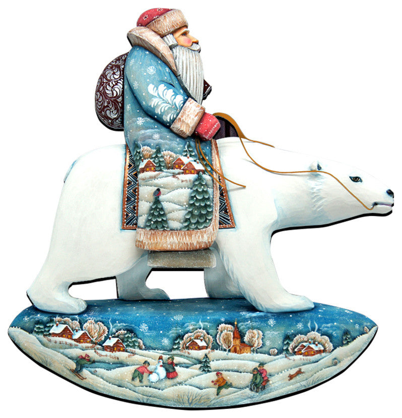 Santa Polar Bear Wall Hanging