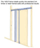 Sliding Pocket Door 24 x 80, Lucia 1299 White & Mirror, Rails