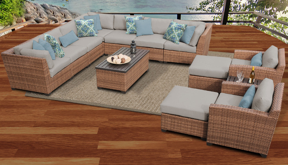 Laguna 13 Piece Outdoor Wicker Patio Furniture Set 13a