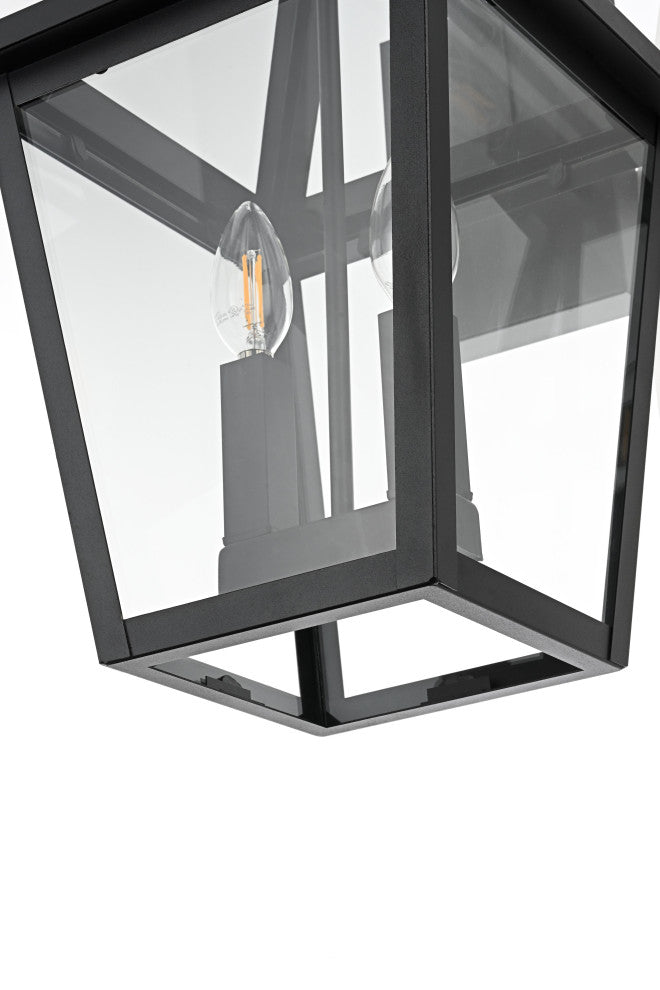 Home Living 10" Outdoor Wall Sconce, Black