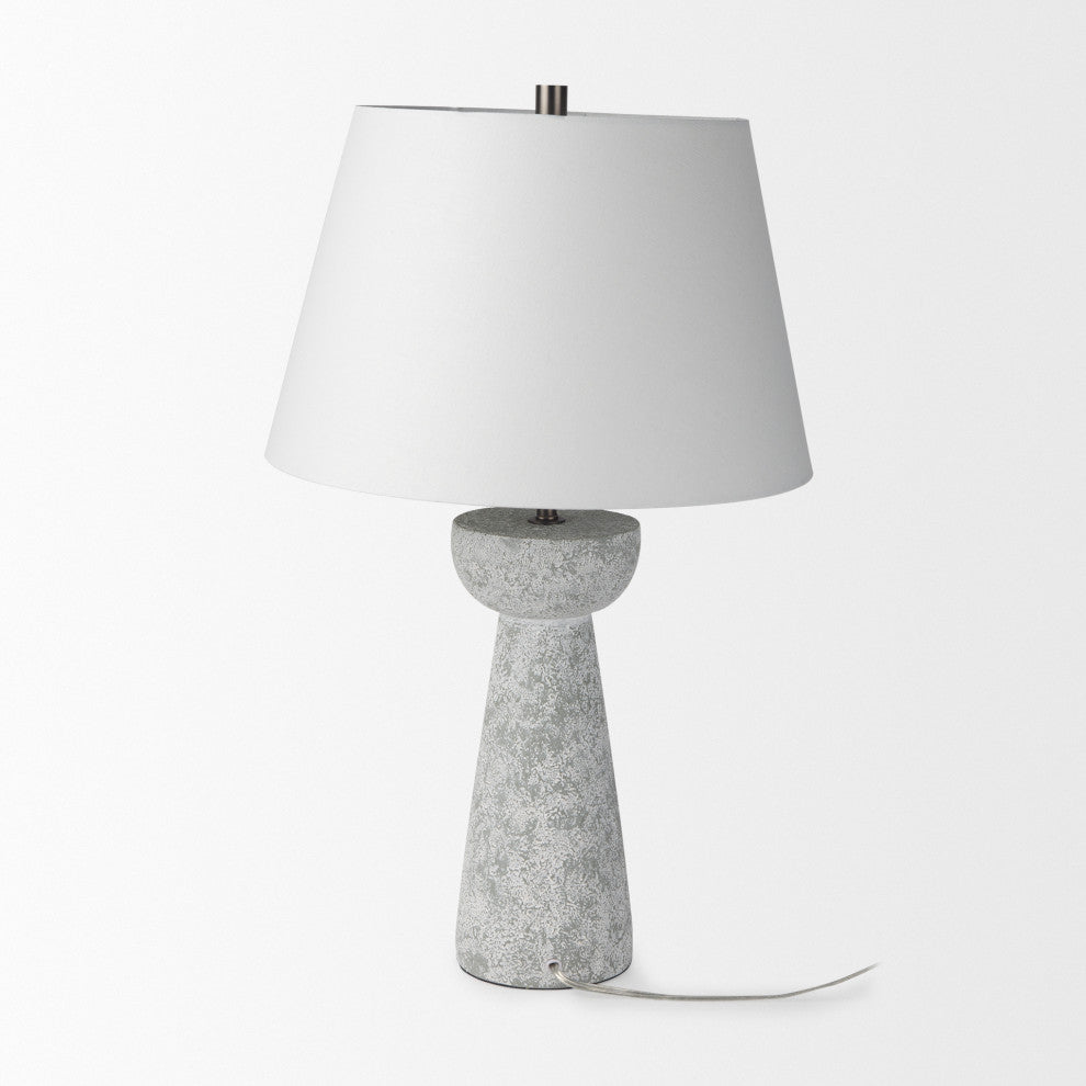 Julia Gray Antique Painted Cement Table Lamp