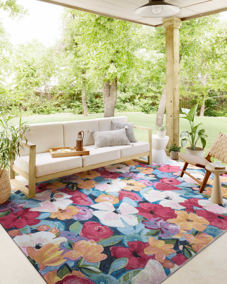Loloi II Botanical Navy/Multi 3'11"x5'11" Accent Rug