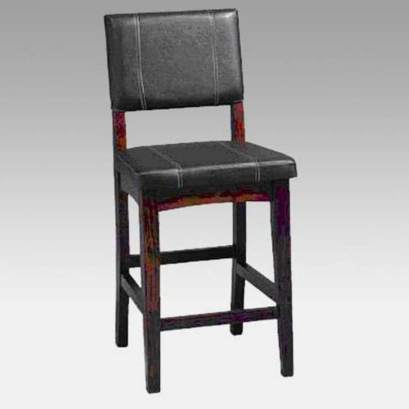 Milano Counter Stool 24, 17.75W X 19.5D X 38.25H, Medium Dark Walnut