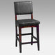 Milano Counter Stool 24, 17.75W X 19.5D X 38.25H, Medium Dark Walnut