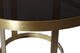 Margot Cocktail Table on Cast Iron Frame in Metallic Gold Finish with Glass Top