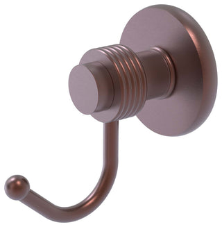 Mercury Robe Hook with Groovy Accents, Antique Copper