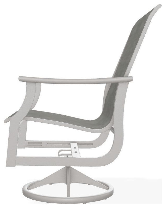 St. Catherine Sling Outdoor Swivel Rocker, Sicily/Warm Gray