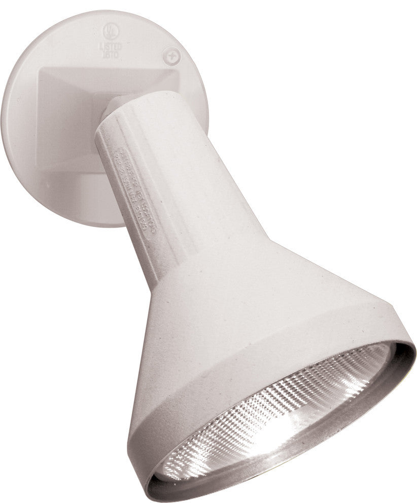 1 Light 8" Flood Light , Exterior PAR38 With Adjustable Swivel, White