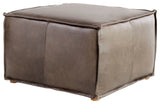 Lusso, Square Pouf- Grey