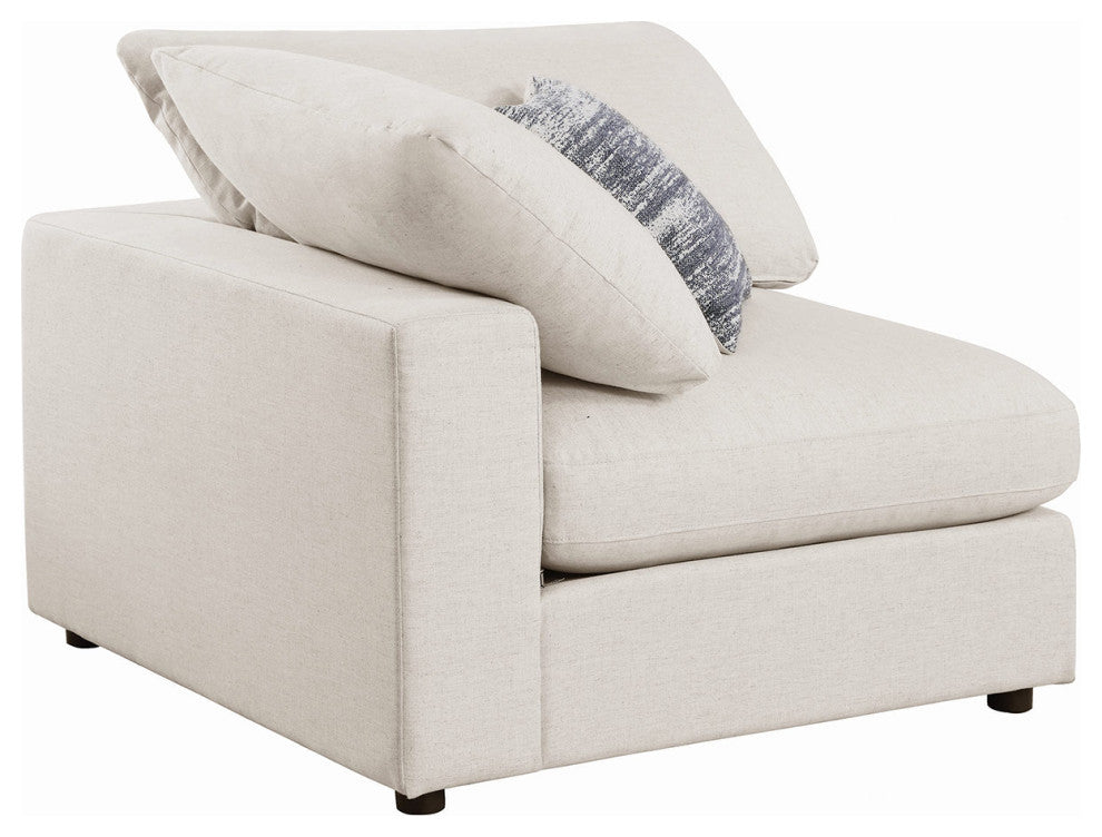 Upholstered Corner Sofa, Beige Finish
