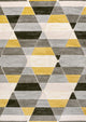 Kehoe Retro Diamonds Geometric Yellow/Gray/Cream 4 ft. x 6 ft. Area Rug