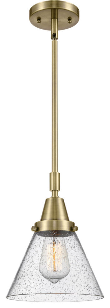 Innovations Lighting 447-1S-AB-G44-LED Large Cone 1 Light 8" Mini Pendant