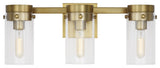 Garrett 3-Light Vanity, Burnished Brass