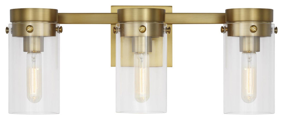 Garrett 3-Light Vanity, Burnished Brass