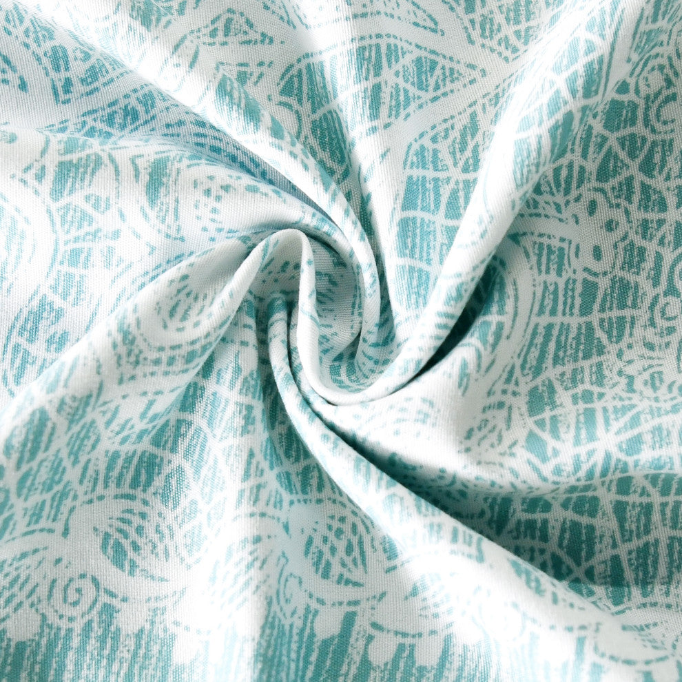 Printed Emma Valance, Teal Aqua