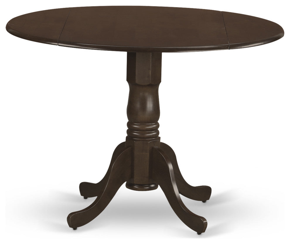 5 Pc With 2 Drop Leaves And 4 Wood Kitchen Chairs In Espresso