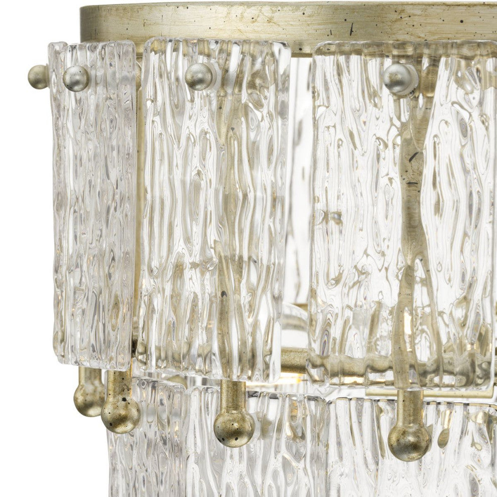 Chevall Collection 3-Light Modern Organic Pendant, Gilded Silver